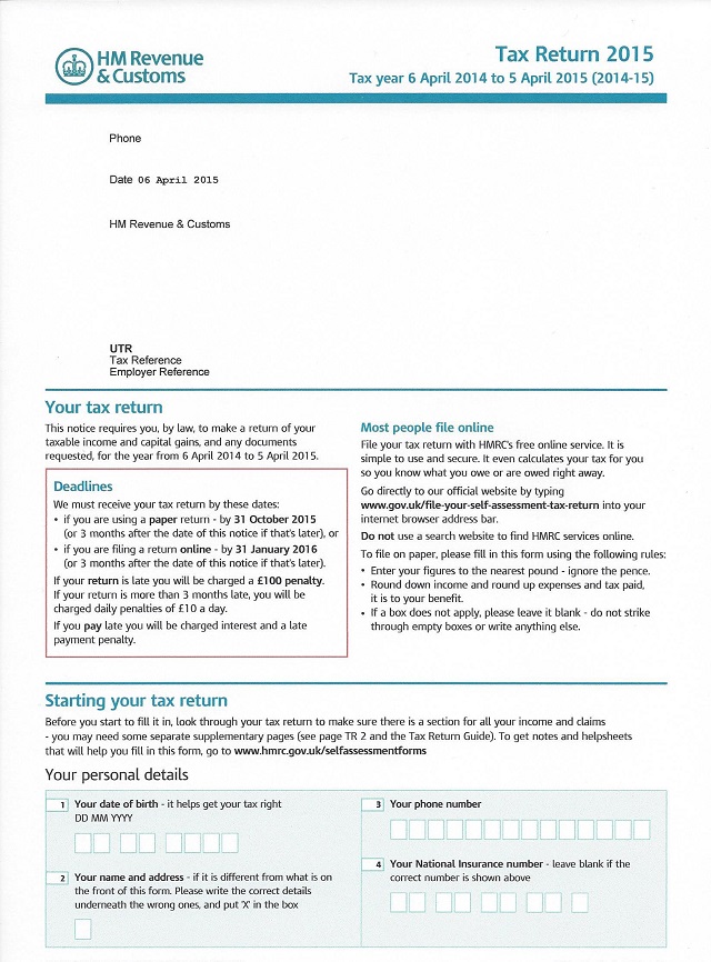 Do I Need To Fill In A Tax Return Uk Tax Walls