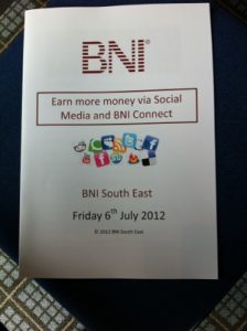 BNI Social Media Handout