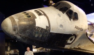 James McBrearty visiting the Atlantis Space Shuttle
