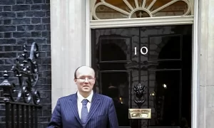 James McBrearty outside Number 10 Downing Street