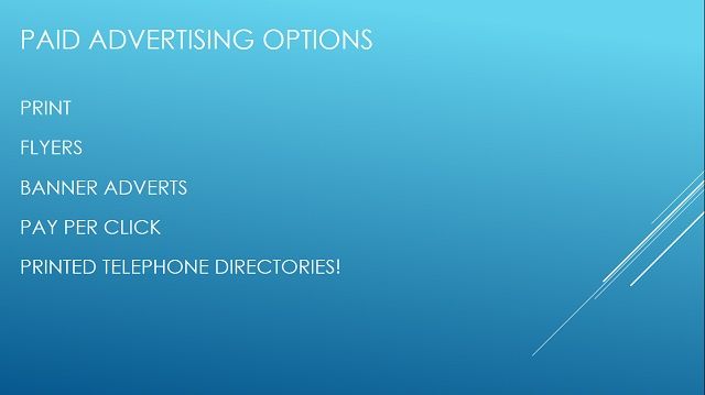 Paid advertising options