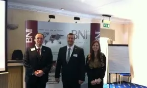 James McBrearty, Tim Kidd, Zoe Cairns - presenters for BNI