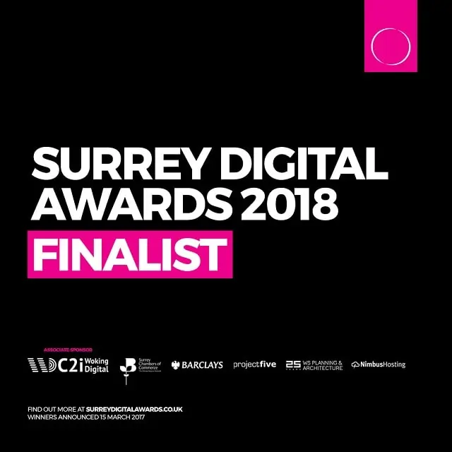 taxhelp UK is a Surrey Digital Awards 2018 Finalist